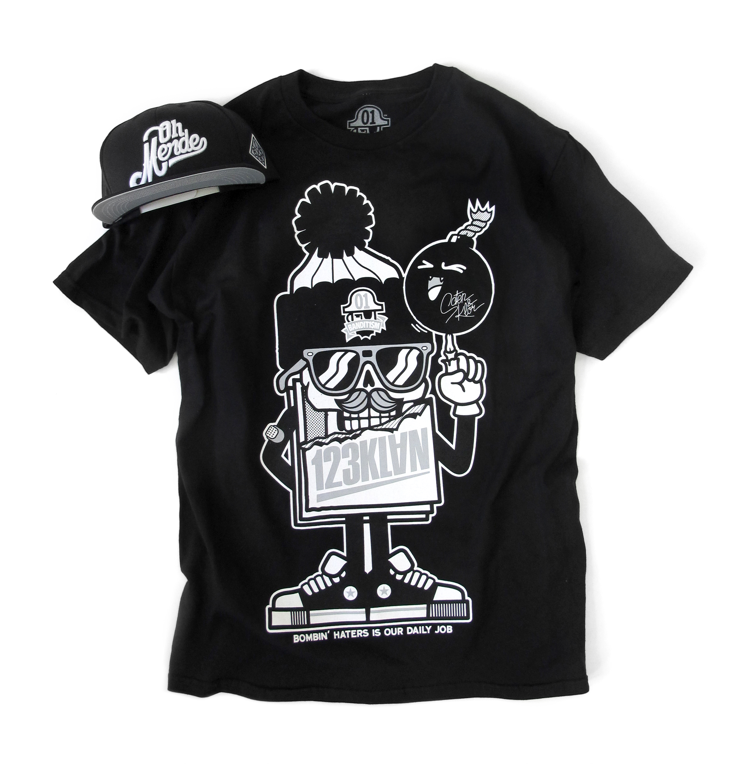 BANDIT-1$M t-shirt cap flatlay