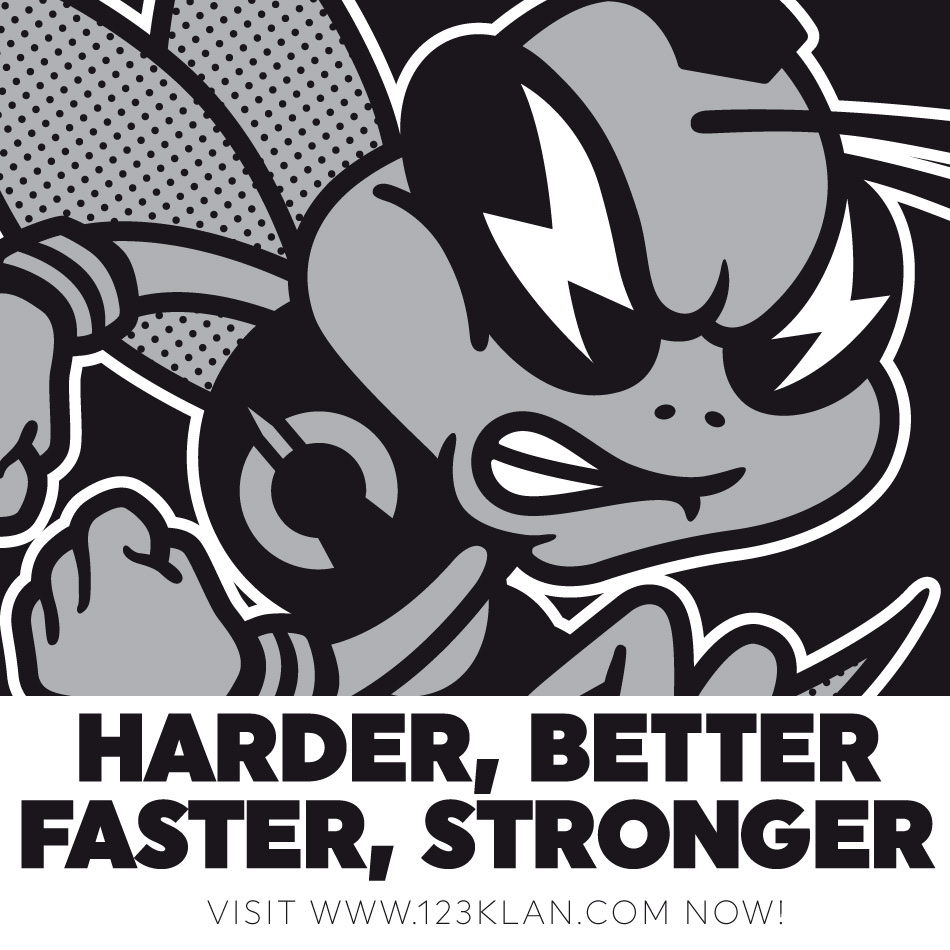 Variante monochrome mascotte Stingers