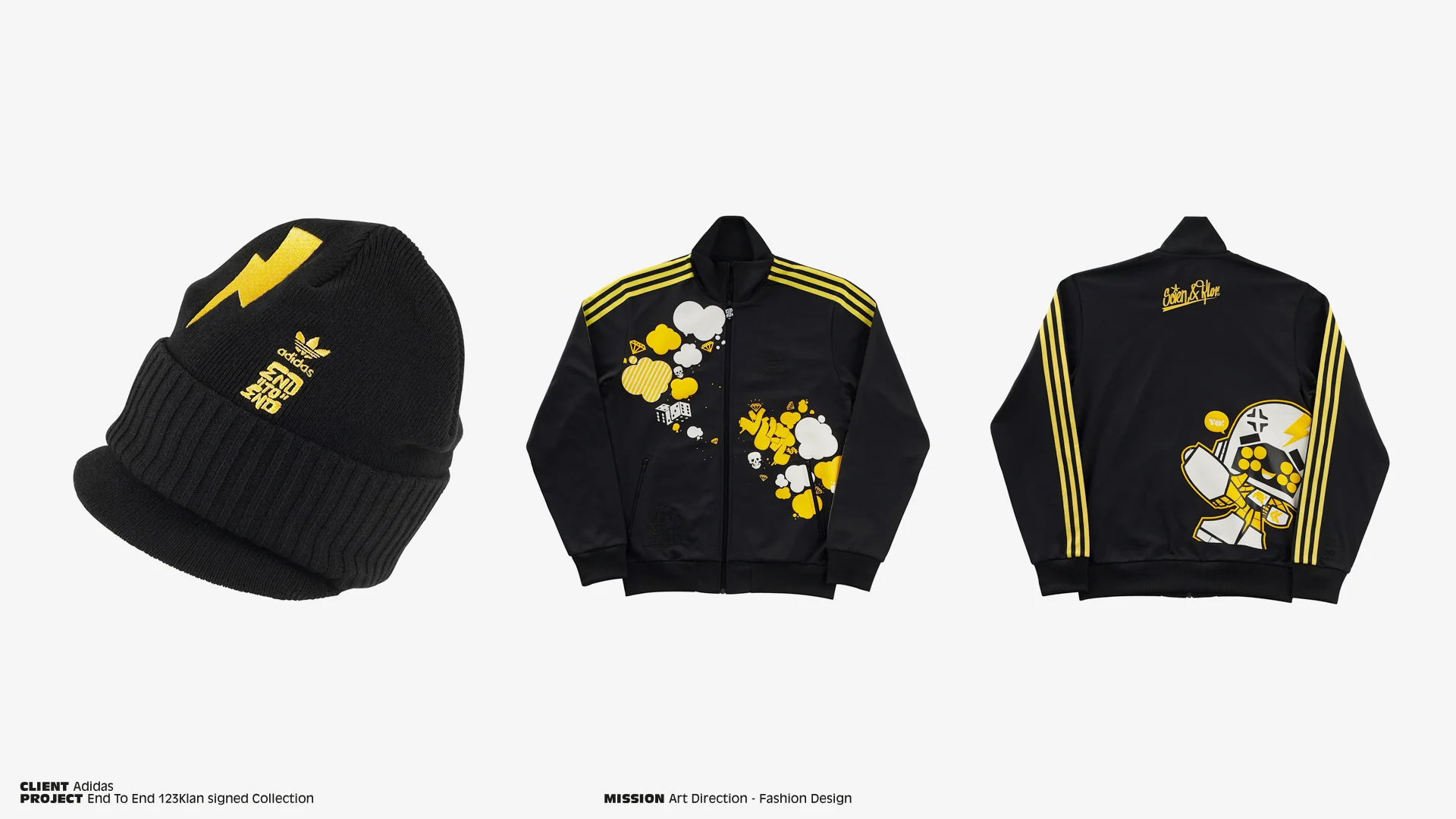 Adidas End to End collection, beanie and track jacket