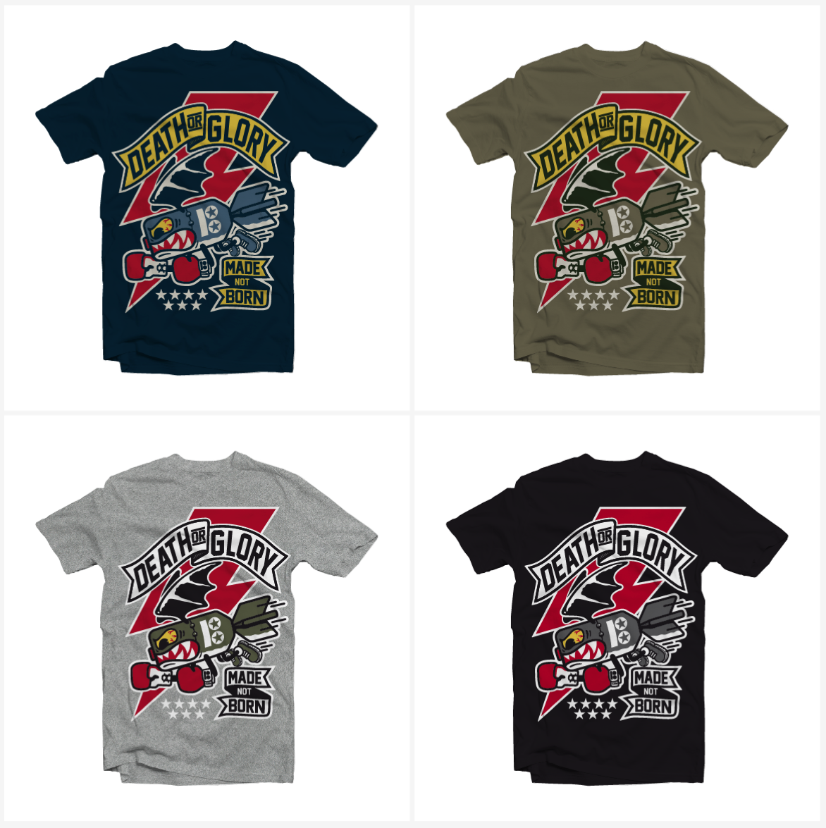 Plan B Death or Glory tees, 4 colorways