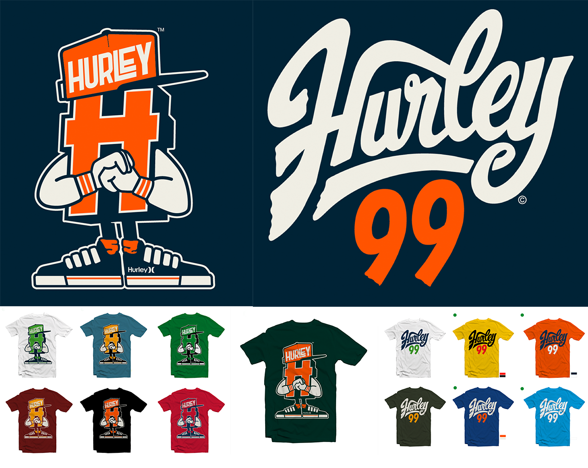 Hurley 99 collection, mascots and tees