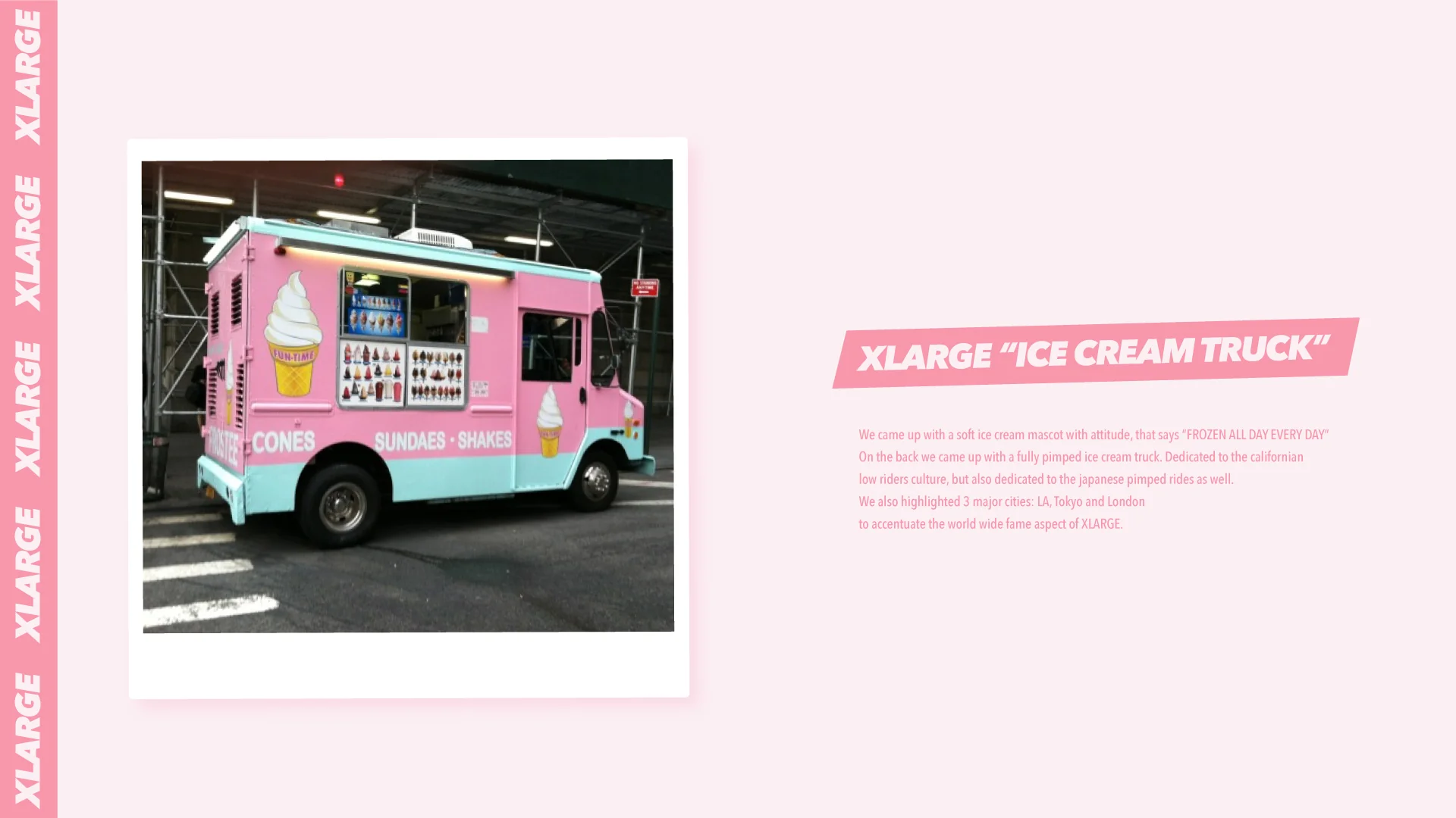 XLarge Ice Cream Truck mascot and illustrated truck