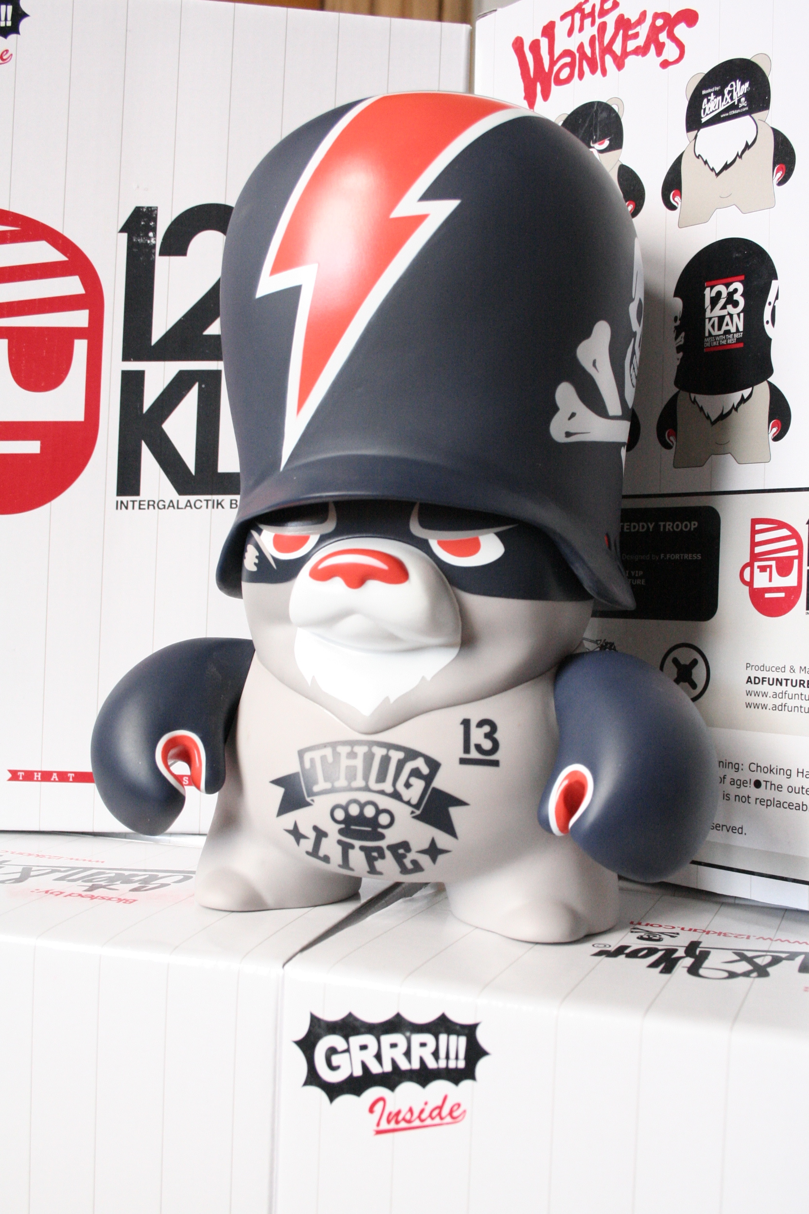 Teddy Troops Thug Life 13 x 123KLAN lightning bolt boxing gloves