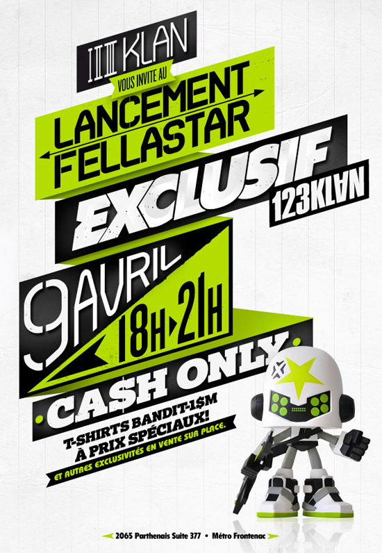 Flyer lancement Fella Star Montréal 9 avril